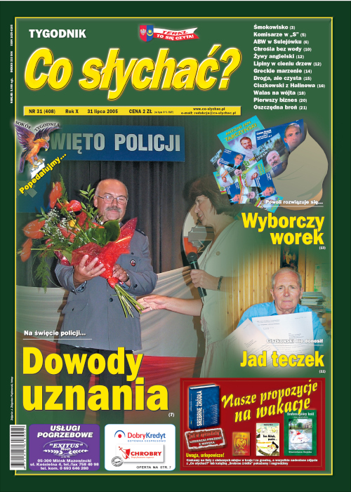 Okładka gazety Co słychać? - nr 31 (408) 2005